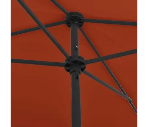 Paplūdimio Skėtis Nuo Saulės, Terakota Spalvos, 200X125Cm