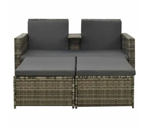 Sodo Komplektas Su Pagalvėlėmis, 3 Dalių, Pilkas, Poliratanas