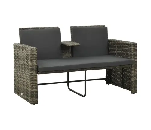 Sodo Komplektas Su Pagalvėlėmis, 3 Dalių, Pilkas, Poliratanas