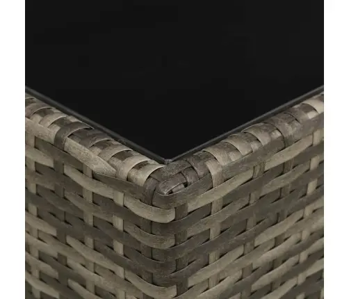 4-Osaline Aiamööblikomplekt Patjadega, Hall, Polürotang