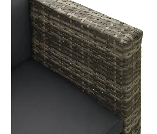 4-Osaline Aiamööblikomplekt Patjadega, Hall, Polürotang