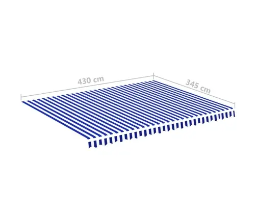 Nojumes Maiņas Jumts, Zils Ar Baltu, 4,5X3,5 M Vidaxl