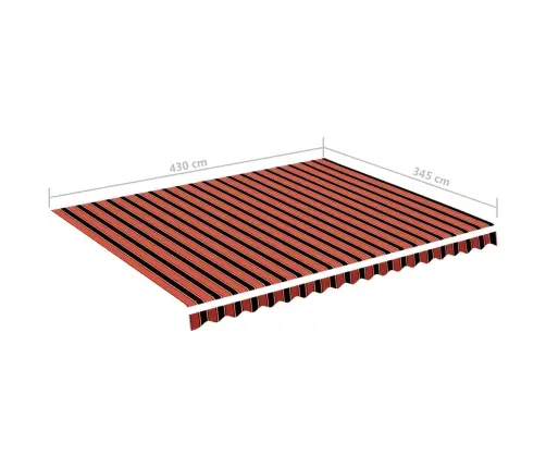 Nojumes Maiņas Jumts, Oranžs Ar Brūnu, 4,5X3,5 M Vidaxl
