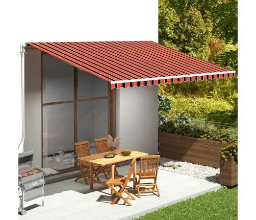 Nojumes Maiņas Jumts, Oranžs Ar Brūnu, 5X3,5 M Vidaxl