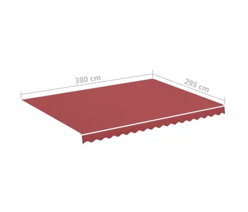 Nojumes Maiņas Jumts, Vīnsarkans, 4X3 M Vidaxl