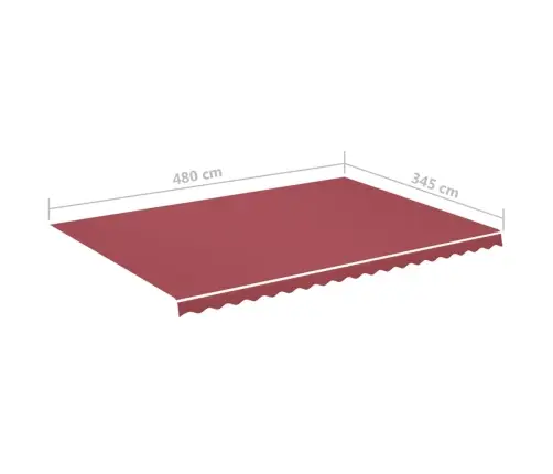 Varikatuse Asenduskangas, Burgundiapunane, 5X3,5 M