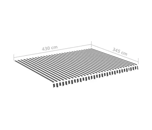 Nojumes Maiņas Jumts, Pelēks Ar Baltu, 4,5X3,5 M Vidaxl