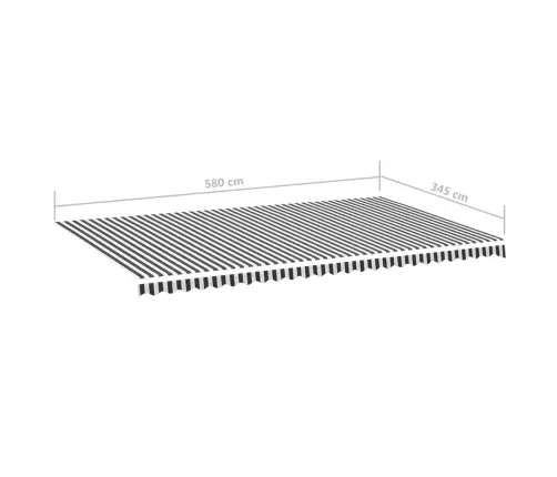 Nojumes Maiņas Jumts, Pelēks Ar Baltu, 6X3,5 M Vidaxl