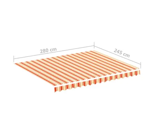 Varikatuse Asenduskangas, Kollane Ja Oranž, 3 X 2,5 M
