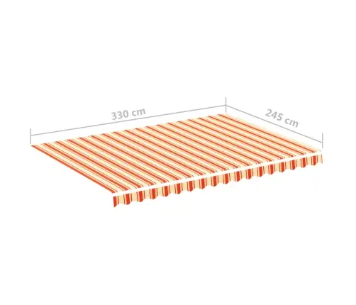 Varikatuse Asenduskangas, Kollane Ja Oranž, 3,5 X 2,5 M