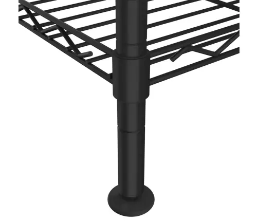 5 Līmeņu Plaukts, 90X35X180 Cm, Melns, 250 Kg Vidaxl