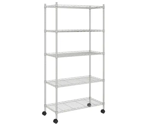 5-Tasandiline Hoiuriiul Ratastega, 75X35X155 cm Kroom, 250 Kg