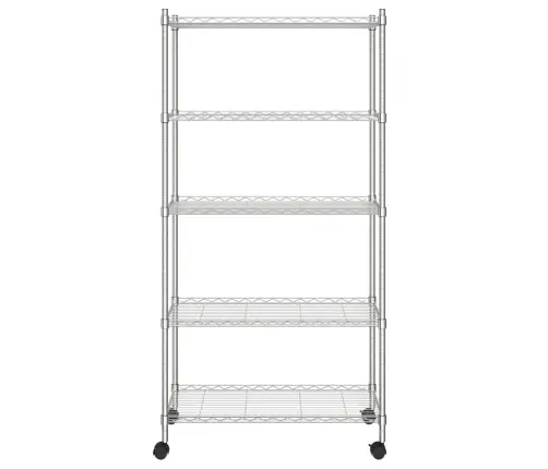 5-Tasandiline Hoiuriiul Ratastega, 75X35X155 cm Kroom, 250 Kg