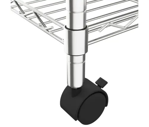 5-Tasandiline Hoiuriiul Ratastega, 75X35X155 cm Kroom, 250 Kg