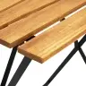 3-Daļīgs Bistro Mēbeļu Komplekts, Saliekams, Akācijas Masīvkoks Vidaxl