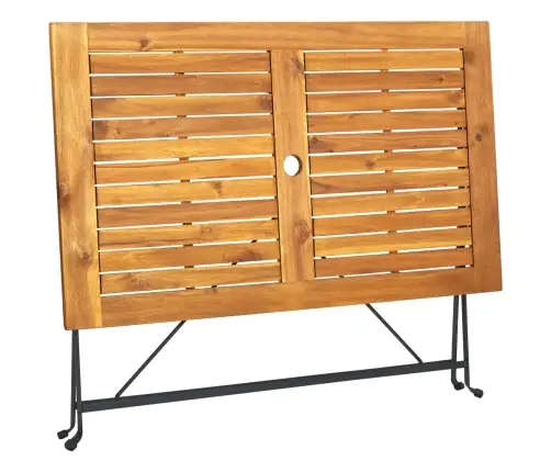 Saliekams Dārza Galds, 120X70X74 Cm, Akācijas Masīvkoks Vidaxl