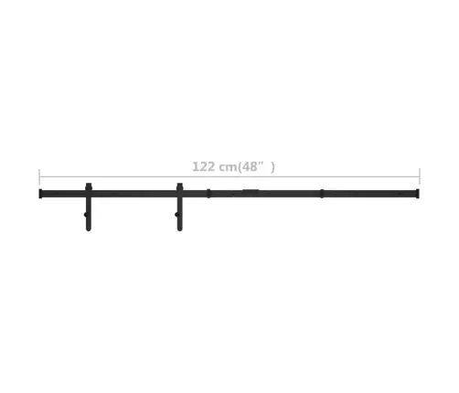 Bīdāmo Skapja Durvju Komplekts, Oglekļa Tērauds, 122 Cm Vidaxl
