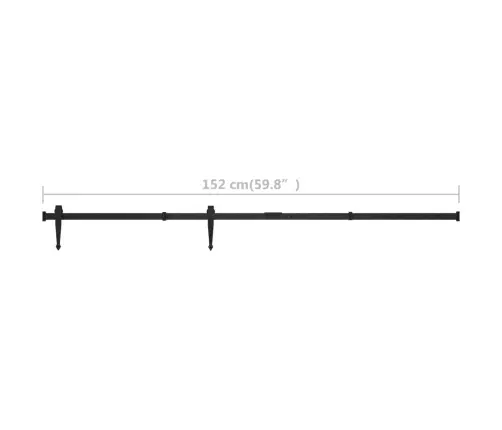 Bīdāmo Skapja Durvju Komplekts, Oglekļa Tērauds, 152 Cm Vidaxl