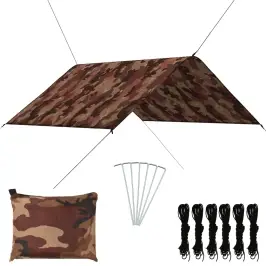 Āra Brezenta Tents, 3X2,85 M, Kamuflāža Vidaxl