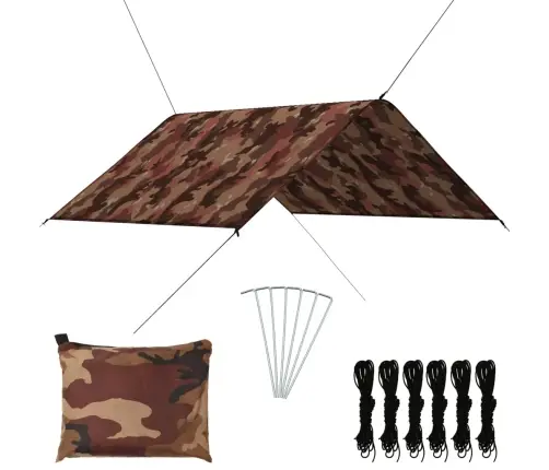 Āra Brezenta Tents, 3X2,85 M, Kamuflāža Vidaxl Āra Brezenta Tents, 3X2,85 M, Kamuflāža Vidaxl