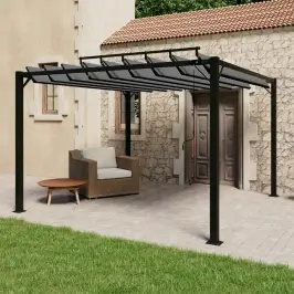 Nojume Ar Ε½alΕ«ziju Jumtu, 3X3 M, PelΔks Audums, AlumΔ«nijs Vidaxl Nojume Ar Ε½alΕ«ziju Jumtu, 3X3 M, PelΔks Audums, AlumΔ«nijs Vidaxl