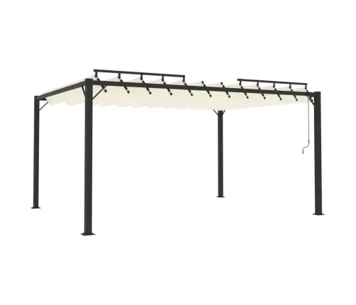 Varjualune, 3X4 M, Kreemjas, Kangas Ja Alumiinium