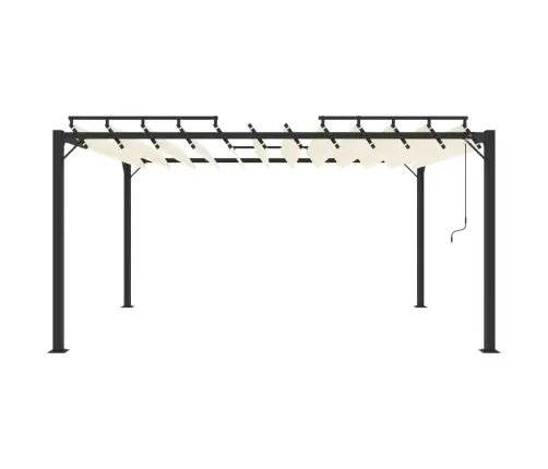 Varjualune, 3X4 M, Kreemjas, Kangas Ja Alumiinium