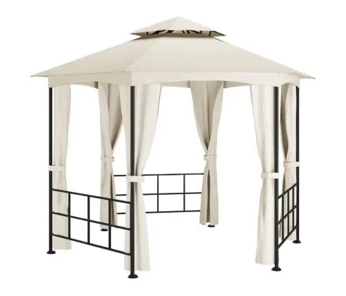 Išskleidžiama Pavėsinė Su Šoninėmis Sienomis, Kreminė Spalva, 3,1X2,7M