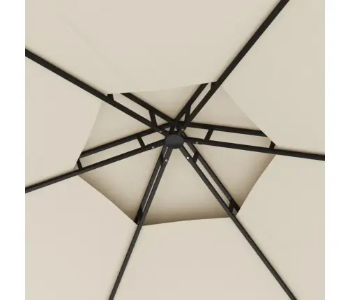 Išskleidžiama Pavėsinė Su Šoninėmis Sienomis, Kreminė Spalva, 3,1X2,7M