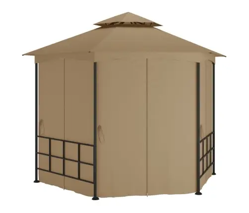 Varikatus Külgseintega, 3,1X2,7 M, Pruunikashall