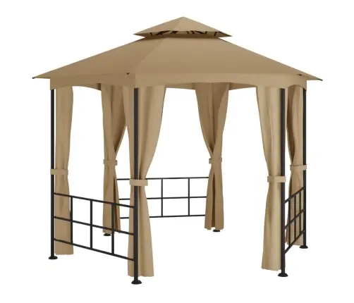 Varikatus Külgseintega, 3,1X2,7 M, Pruunikashall