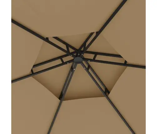 Varikatus Külgseintega, 3,1X2,7 M, Pruunikashall