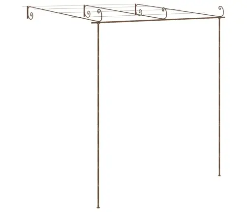 Dārza Paviljons, 3X3X2,5 M, Antīki Brūna Dzelzs Vidaxl