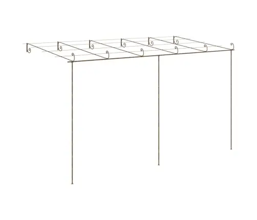 Dārza Paviljons, 6X3X2,5 M, Antīki Brūna Dzelzs Vidaxl