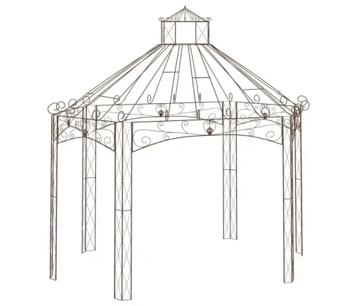 Dārza Paviljons, 400X258X378 Cm, Antīki Brūna Dzelzs Vidaxl