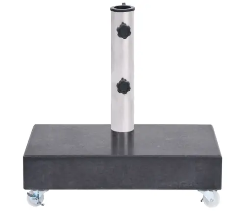 Saulessarga Pamatne, Melna, 45X25X8 Cm, Granīts  Vidaxl