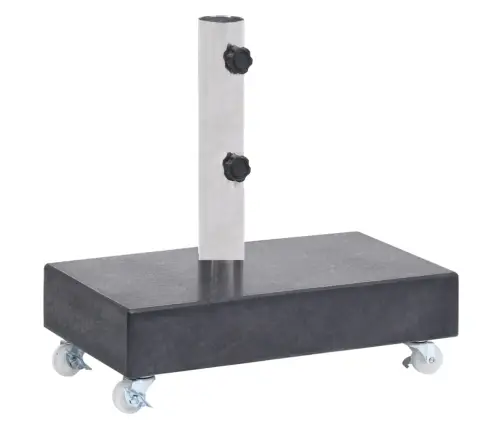 Saulessarga Pamatne, Melna, 45X25X8 Cm, Granīts  Vidaxl