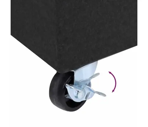 Saulessarga Pamatne, Melna, 45X25X8 Cm, Granīts  Vidaxl