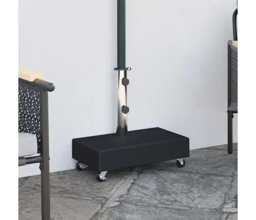 Saulessarga Pamatne, Melna, 45X25X8 Cm, Granīts  Vidaxl