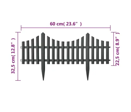 Zāliena Apmales, 17 Gab., Antracītpelēkas, 10 M, Pp Vidaxl