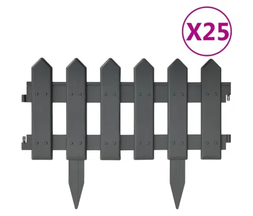 Zāliena Apmales, 25 Gab., Antracītpelēkas, 10 M, Pp Vidaxl