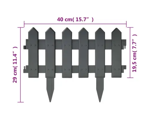 Zāliena Apmales, 25 Gab., Antracītpelēkas, 10 M, Pp Vidaxl