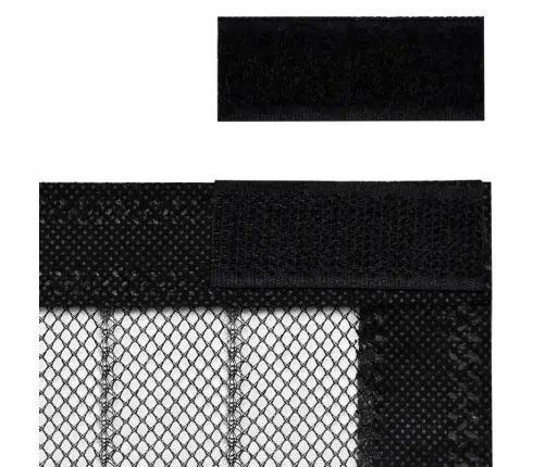 Durvju Moskītu Tīkli, 2 Gab., Ar Magnētiem, 210X90 Cm, Melni Vidaxl