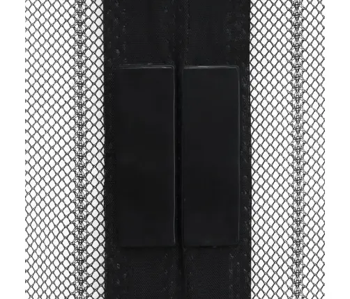 Durvju Moskītu Tīkli, 2 Gab., Ar Magnētiem, 220X100 Cm, Melni Vidaxl