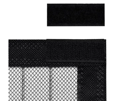 Durvju Moskītu Tīkli, 2 Gab., Ar Magnētiem, 220X100 Cm, Melni Vidaxl