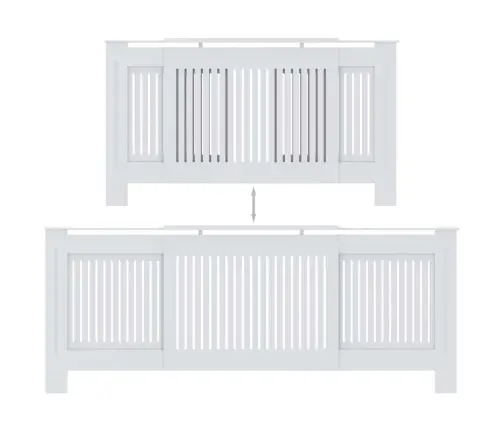 Radiatora Pārsegs, Balts Mdf, 205 Cm Vidaxl