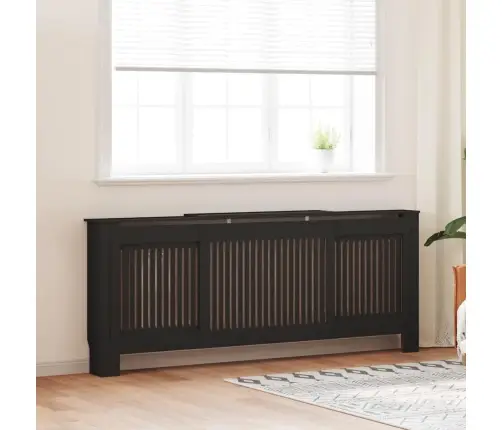 Radiatora Pārsegs, Melns Mdf, 205 Cm Vidaxl