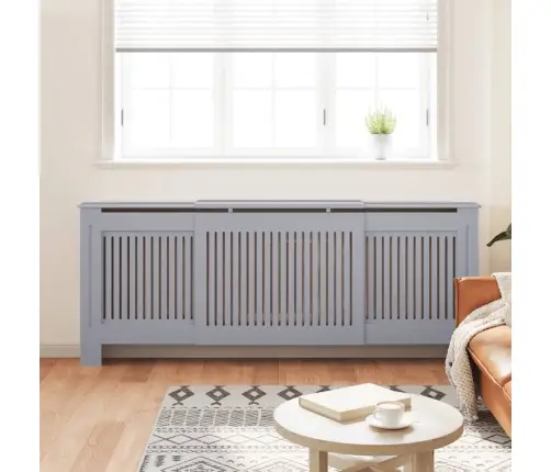 Radiatora Pārsegs, Pelēks Mdf, 205 Cm Vidaxl