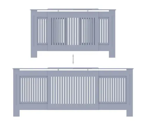 Radiatora Pārsegs, Pelēks Mdf, 205 Cm Vidaxl