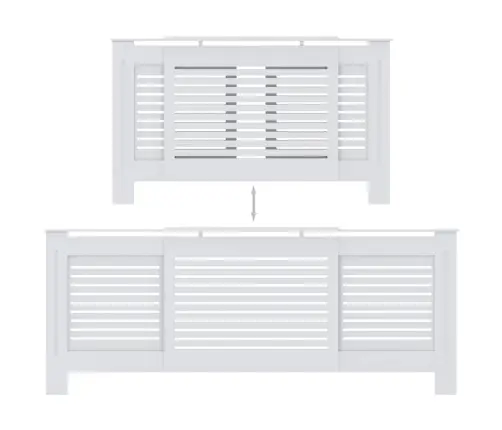 Radiatoriaus Uždangalas, Baltos Spalvos, 205cm Mdf